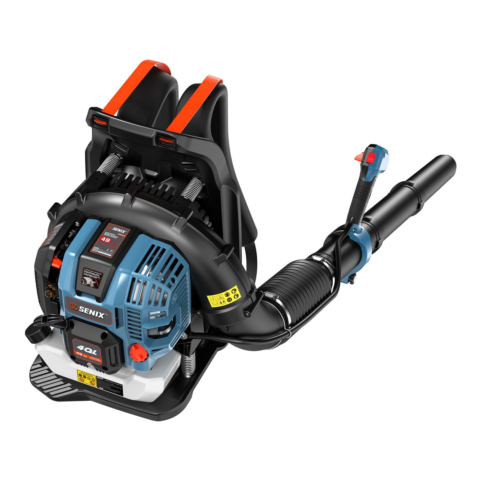 Amazon.com: SENIX 49cc 4-Cycle Backpack Gas Leaf Blower, 600 CFM